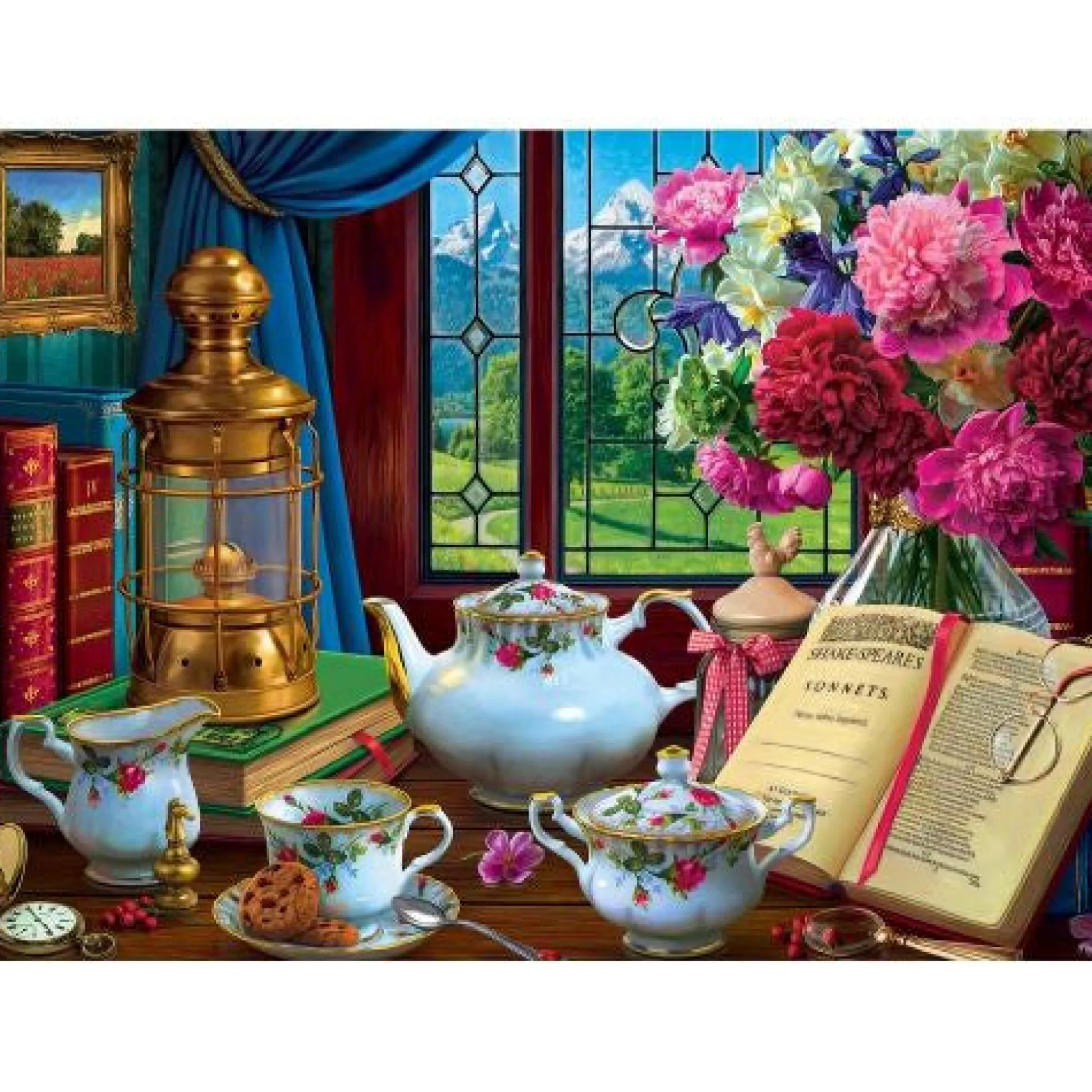 Calendar Holdings, LLC Charming Rose Tea Set Jigsaw Puzzle - 1000 pc* Puzzles