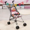 Flat River Group Chic Grey Doll Umbrella Stroller for 18-inch Dolls* Stuffed Animals & Plush Toys