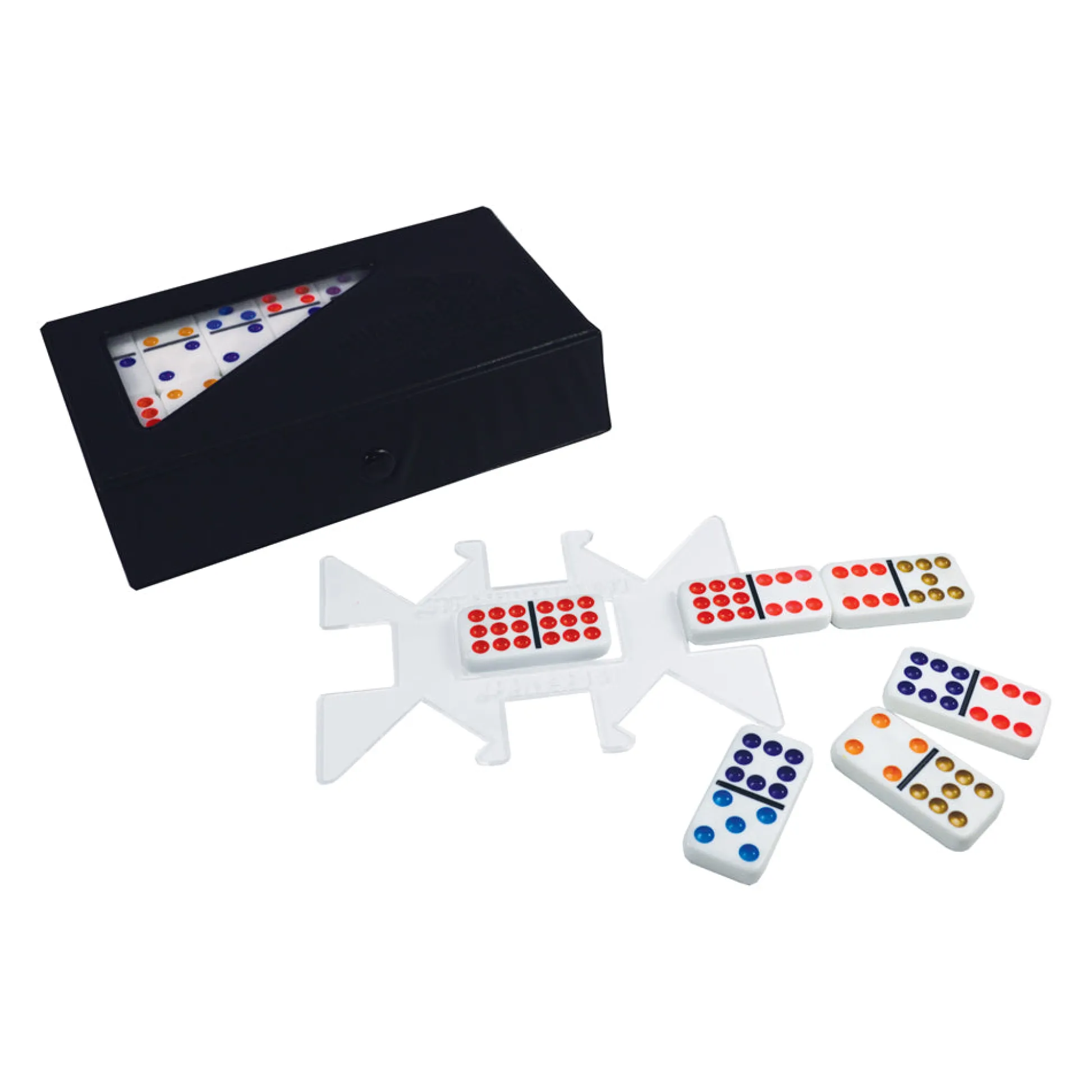 AreYouGame ChickenFoot Double 9 Color Dot Professional Dominoes Set* Dominoes & Tiles Games