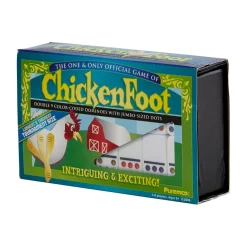 AreYouGame ChickenFoot Tournament Size Double 9 Color Dot Dominoes Set* Dominoes & Tiles Games