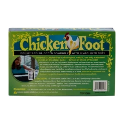 AreYouGame ChickenFoot Tournament Size Double 9 Color Dot Dominoes Set* Dominoes & Tiles Games