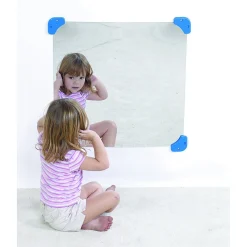 Educators Resource Children's Factory 24" Square Mirror – Interactive Play Mirror* Tents, Tunnels & Playhouses|Dress Up