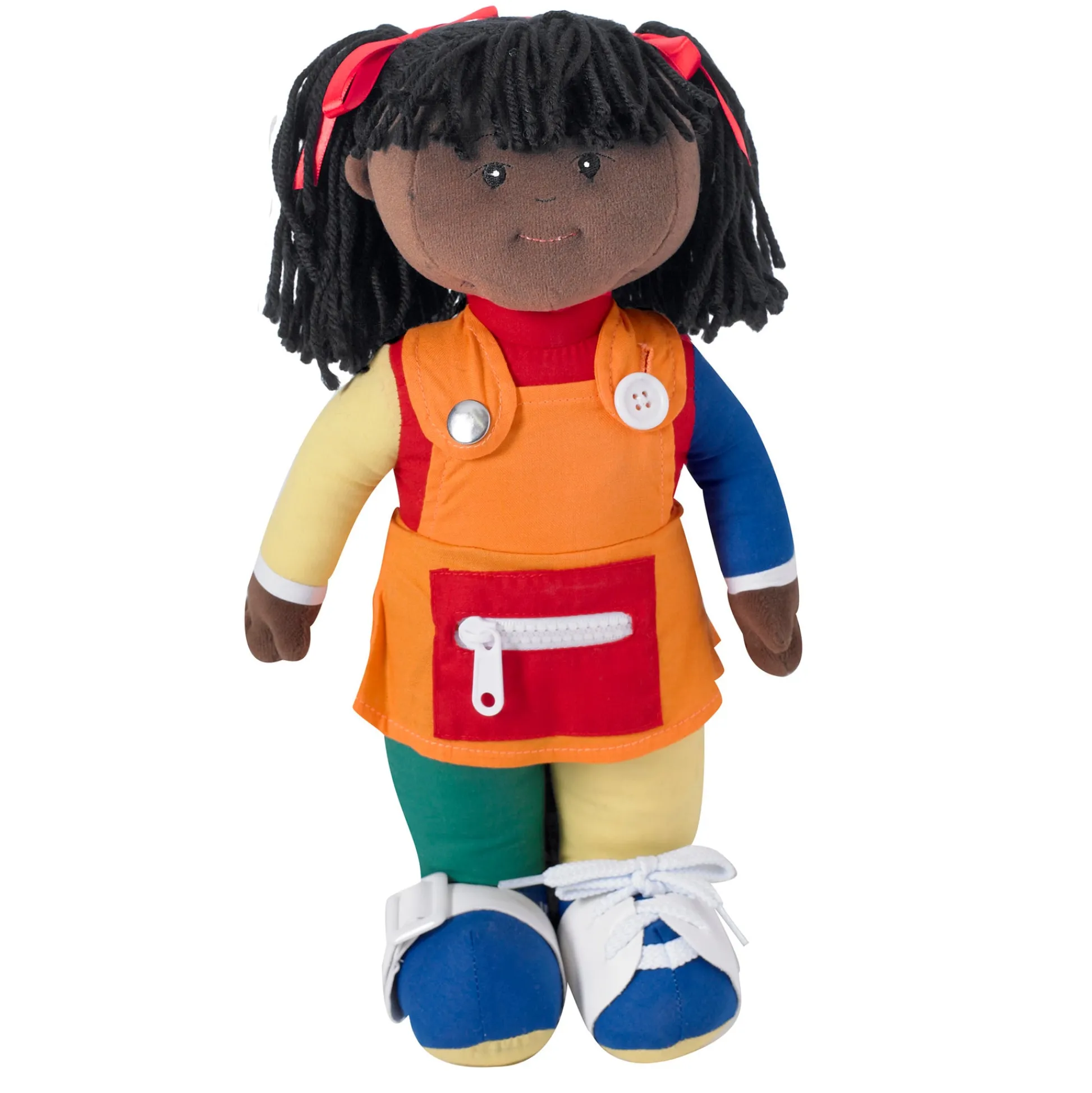 Educators Resource Children's Factory Learn-to-Dress Doll - Celebrate Diversity - Black Girl* Interactive Dolls & Pets|Stuffed Animals & Plush Toys