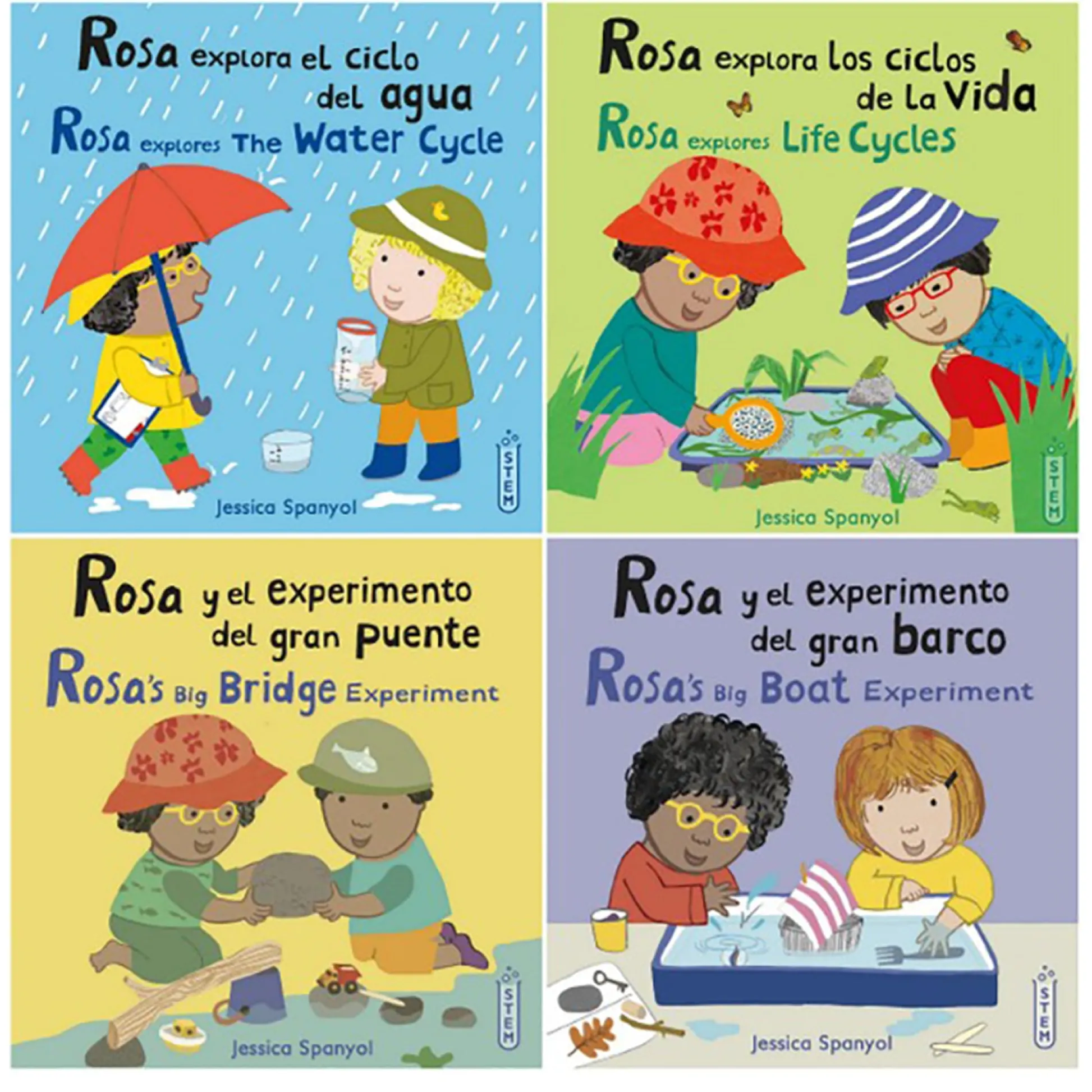Educators Resource Child's Play Books Rosa's Workshop Bilingual STEM 8-Book Set*Kids Science & Discovery|Kids Books