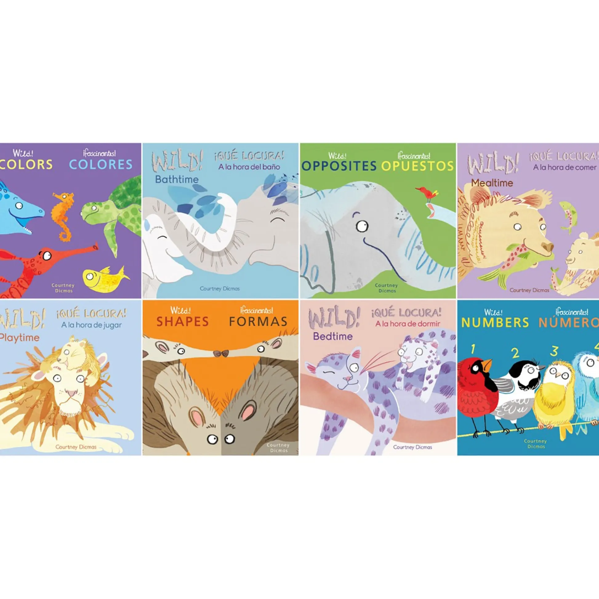 Educators Resource Child's Play Books Wild Concepts! 8-Book Bilingual Board Book Set*Kids Kids Books|Boxed Book Sets