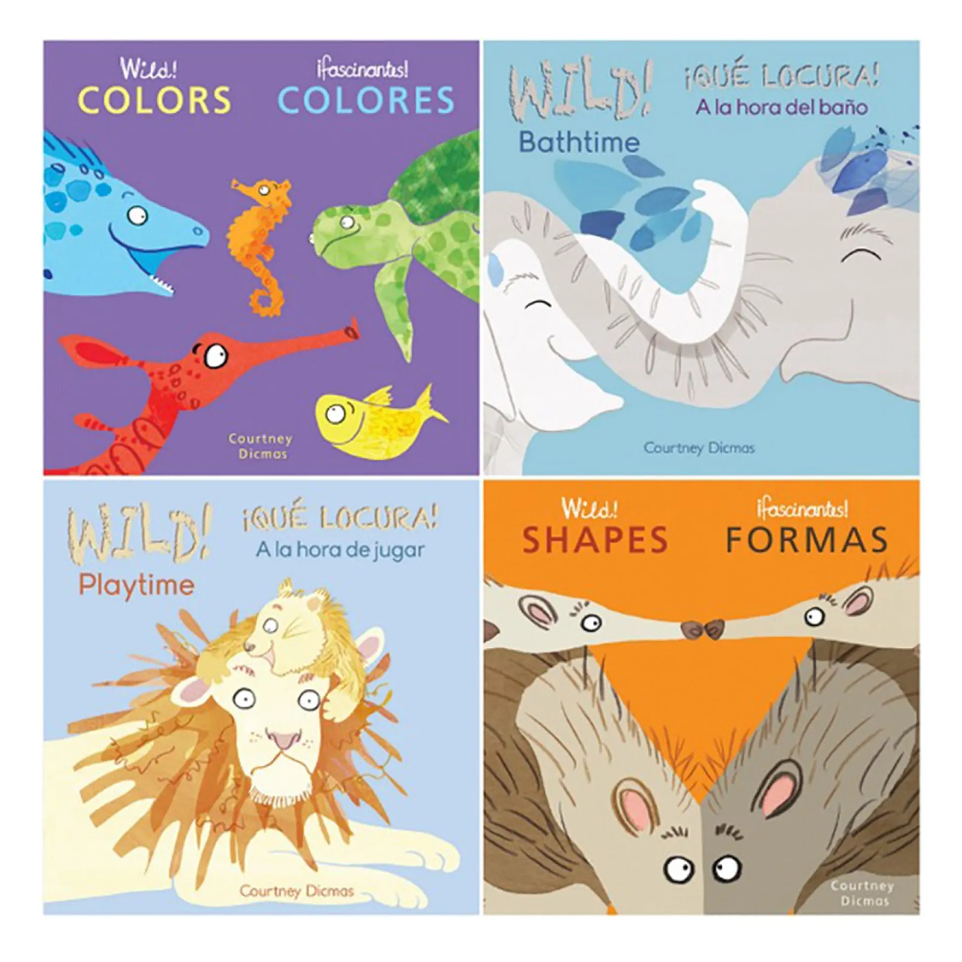 Educators Resource Child's Play Books Wild Concepts! 8-Book Bilingual Board Book Set*Kids Kids Books|Boxed Book Sets