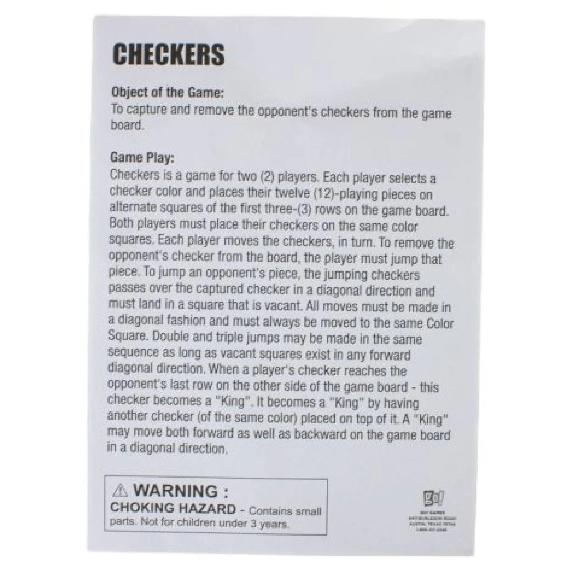 Calendar Holdings, LLC Classic Checkers Natural Wood Board Game* Role-Playing Games|Board Games