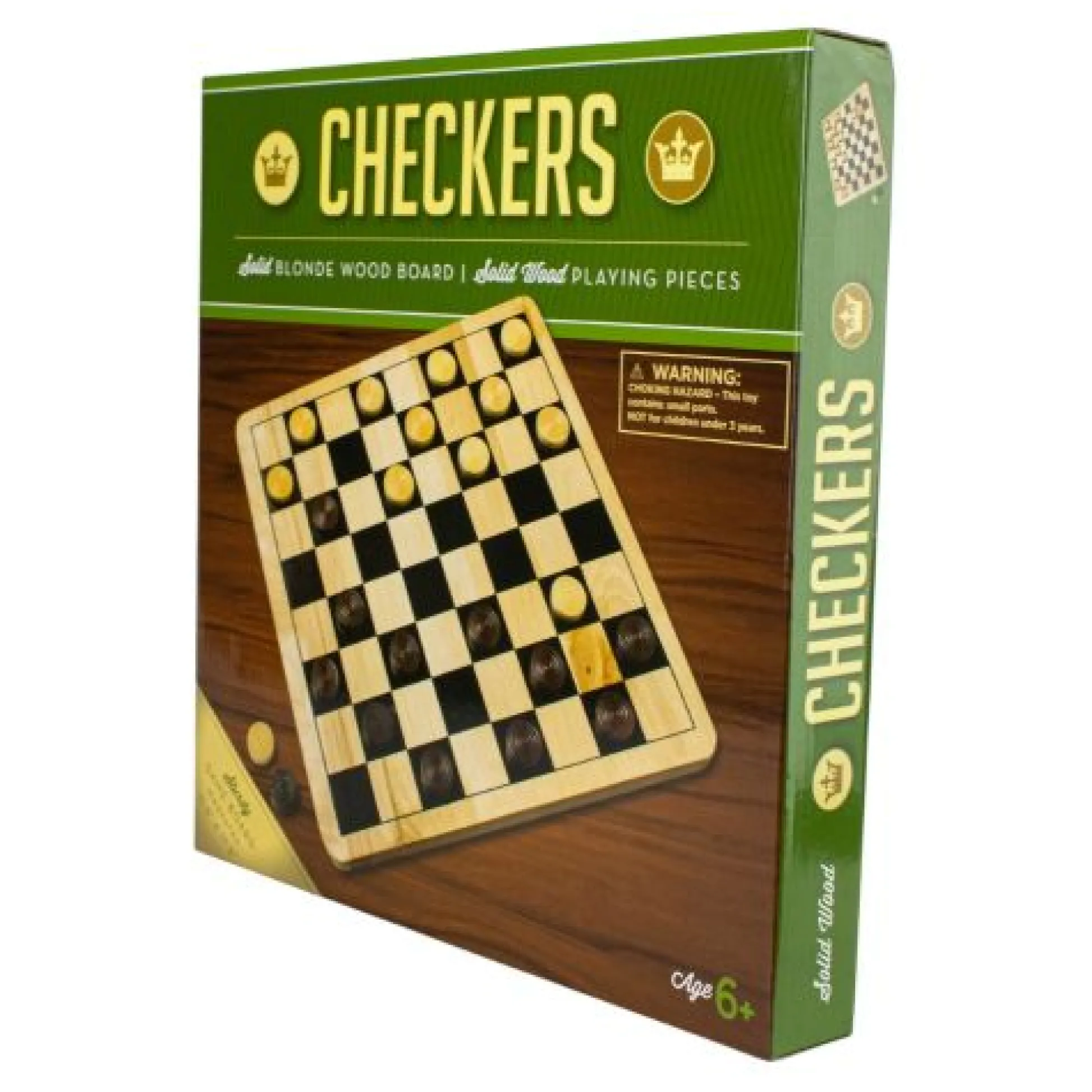 Calendar Holdings, LLC Classic Checkers Natural Wood Board Game* Role-Playing Games|Board Games