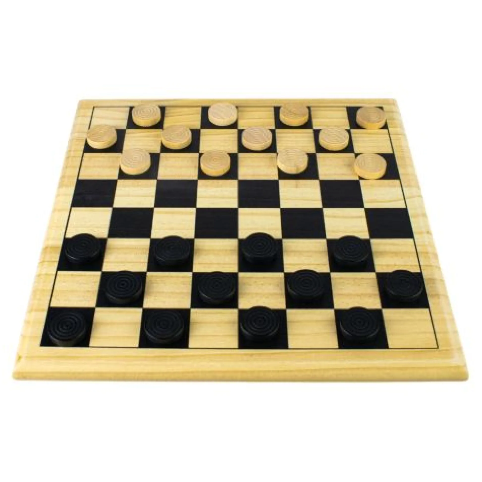 Calendar Holdings, LLC Classic Checkers Natural Wood Board Game* Role-Playing Games|Board Games