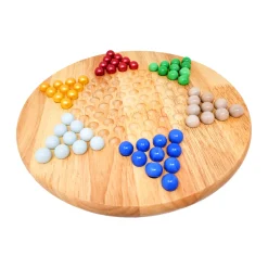 AreYouGame Classic Game Collection 12-Inch Wooden Chinese Checkers Set with Marbles* Board Games|Role-Playing Games