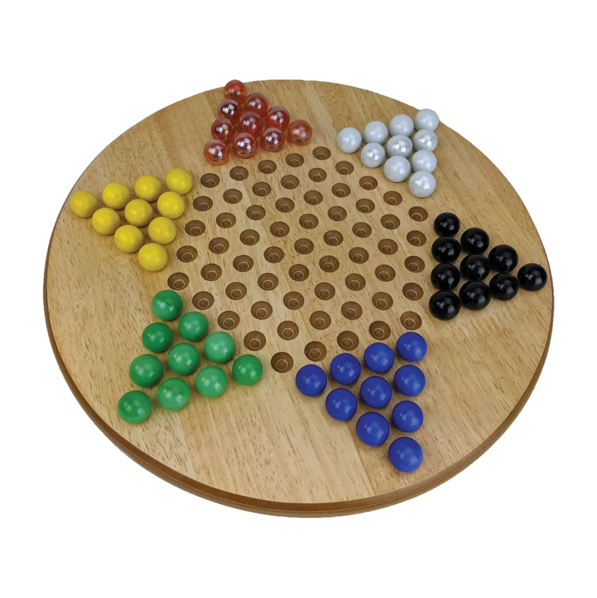 AreYouGame Classic Wooden Chinese Checkers Board Game with Glass Marbles* Role-Playing Games|Board Games