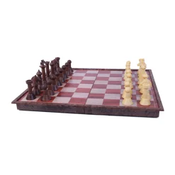 AreYouGame Classic Wood-Grain Magnetic Chess Set with Storage Board* Board Games|Role-Playing Games