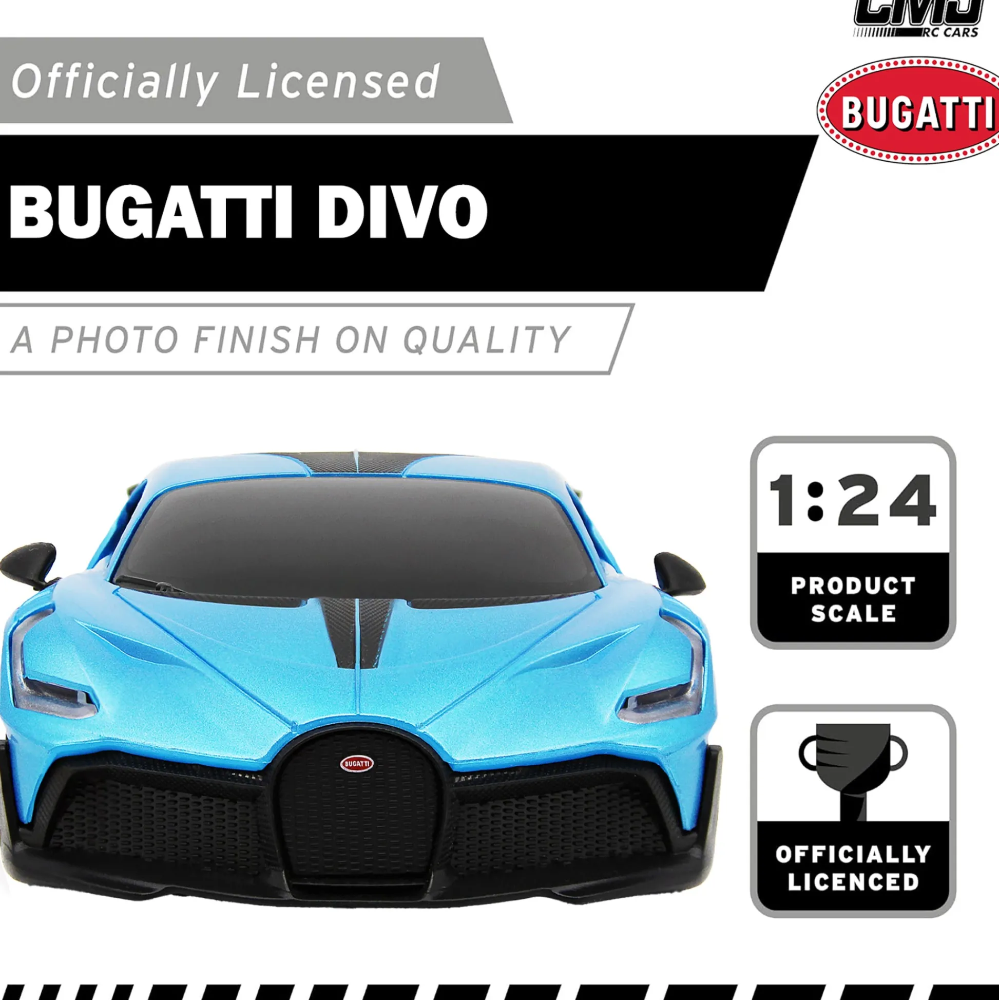 Flat River Group CMJ RC Cars Bugatti Divo Remote Control Vehicle - Blue - 1:24 Scale - 2.4GHz* Rc Cars & Flight