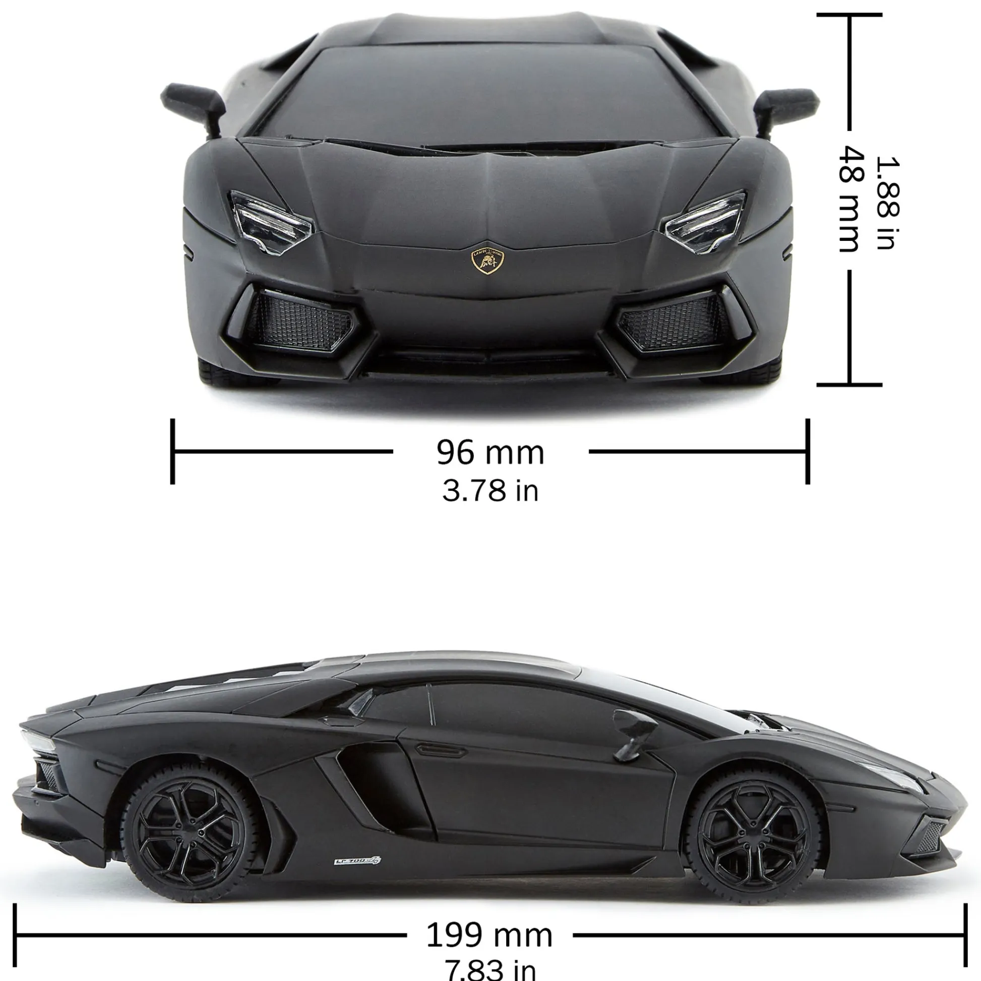 Flat River Group CMJ RC Cars: Lamborghini Aventador LP700-4 - Black - 1:24 Scale, 2.4GHz, LED Headlights* Rc Cars & Flight