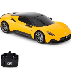 Flat River Group CMJ RC Cars: Maserati MC20 - 1:24 Scale Yellow Radio Control Sports Car with LED Headlights* Rc Cars & Flight
