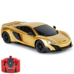 Flat River Group CMJ RC Cars: McLaren 675LT - Gold - 1:24 Scale, 2.4GHz, Remote Control Sports Car with LED Headlights* Rc Cars & Flight