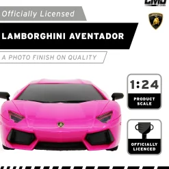 Flat River Group CMJ RC Cars Radio Control Lamborghini LP700-4 - Pink - 1:24 Scale with 2.4GHz and LED Headlights* Rc Cars & Flight