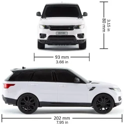 Flat River Group CMJ RC Cars Range Rover - White - 1:24 Scale, 2.4GHz Remote Control SUV with LED Headlights* Rc Cars & Flight