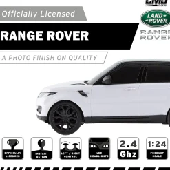 Flat River Group CMJ RC Cars Range Rover - White - 1:24 Scale, 2.4GHz Remote Control SUV with LED Headlights* Rc Cars & Flight