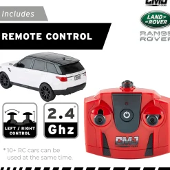 Flat River Group CMJ RC Cars Range Rover - White - 1:24 Scale, 2.4GHz Remote Control SUV with LED Headlights* Rc Cars & Flight