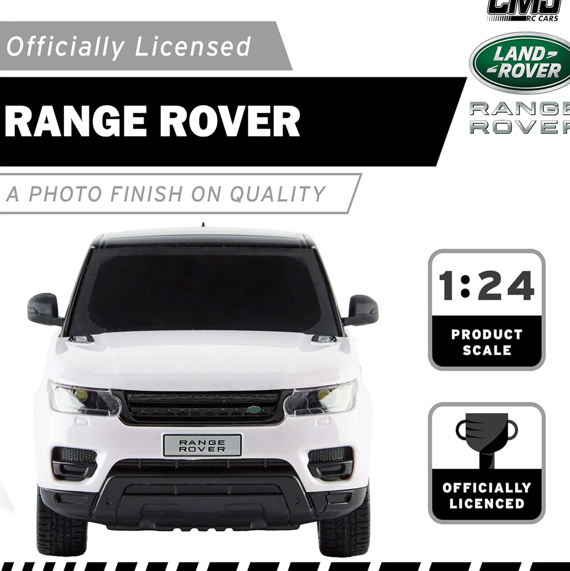 Flat River Group CMJ RC Cars Range Rover - White - 1:24 Scale, 2.4GHz Remote Control SUV with LED Headlights* Rc Cars & Flight