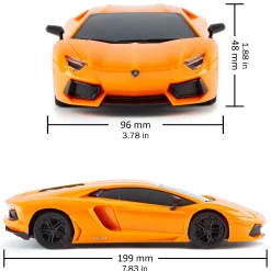 Flat River Group CMJ RC Lamborghini LP700-4 - Orange - 1:24 Scale - 2.4GHz Remote Control Car with LED Headlights* Rc Cars & Flight