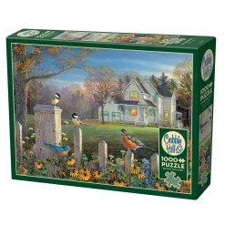 Flat River Group Cobble Hill 1000 Piece Puzzle: Evening Birds - Eco-Friendly Jigsaw with Reference Poster* Puzzles