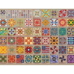 Calendar Holdings, LLC Cobble Hill 50 States Quilt Blocks Jigsaw Puzzle - 1000 pc* Puzzles