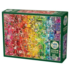 Flat River Group Cobble Hill Colourful Rainbow 1000-Piece Jigsaw Puzzle - Reference Poster Included* Puzzles