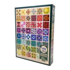 AreYouGame Cobble Hill Common Quilt Blocks Jigsaw Puzzle - 1000 pc* Puzzles