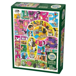 Flat River Group Cobble Hill Doodlecats 1000 Piece Puzzle - Eco-Friendly Jigsaw* Puzzles