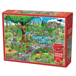 Flat River Group Cobble Hill DoodleTown: Par for the Course 1000 pc Puzzle* Puzzles