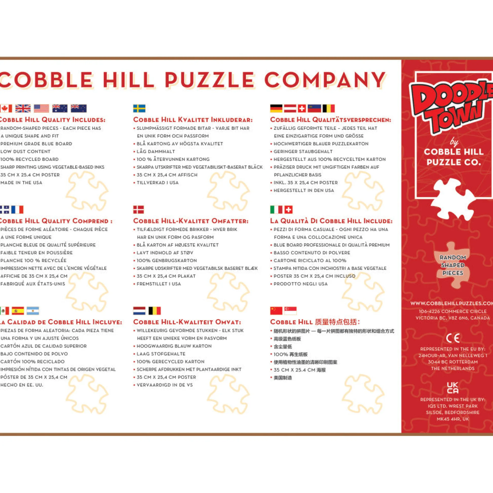 Flat River Group Cobble Hill DoodleTown: Thanksgiving Togetherness 1000 pc Puzzle* Puzzles