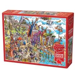 Flat River Group Cobble Hill DoodleTown: Viking Village 1000-Piece Jigsaw Puzzle* Puzzles