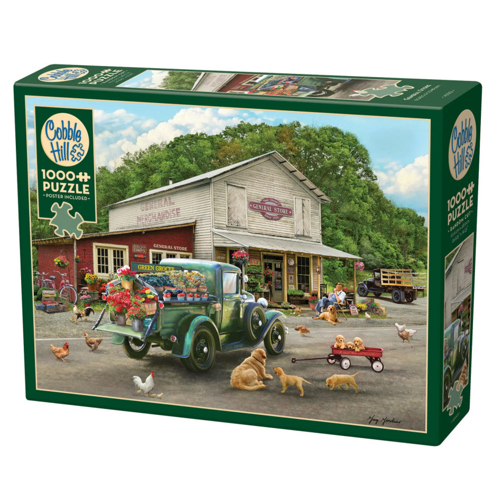 Flat River Group Cobble Hill General Store 1000-Piece Jigsaw Puzzle - Reference Poster Included* Puzzles