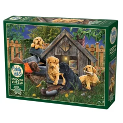 Flat River Group Cobble Hill In the Doghouse 1000 Piece Jigsaw Puzzle - Earth Friendly* Puzzles