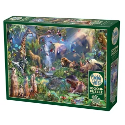 Flat River Group Cobble Hill Into the Jungle 1000-Piece Jigsaw Puzzle - Eco-Friendly* Puzzles