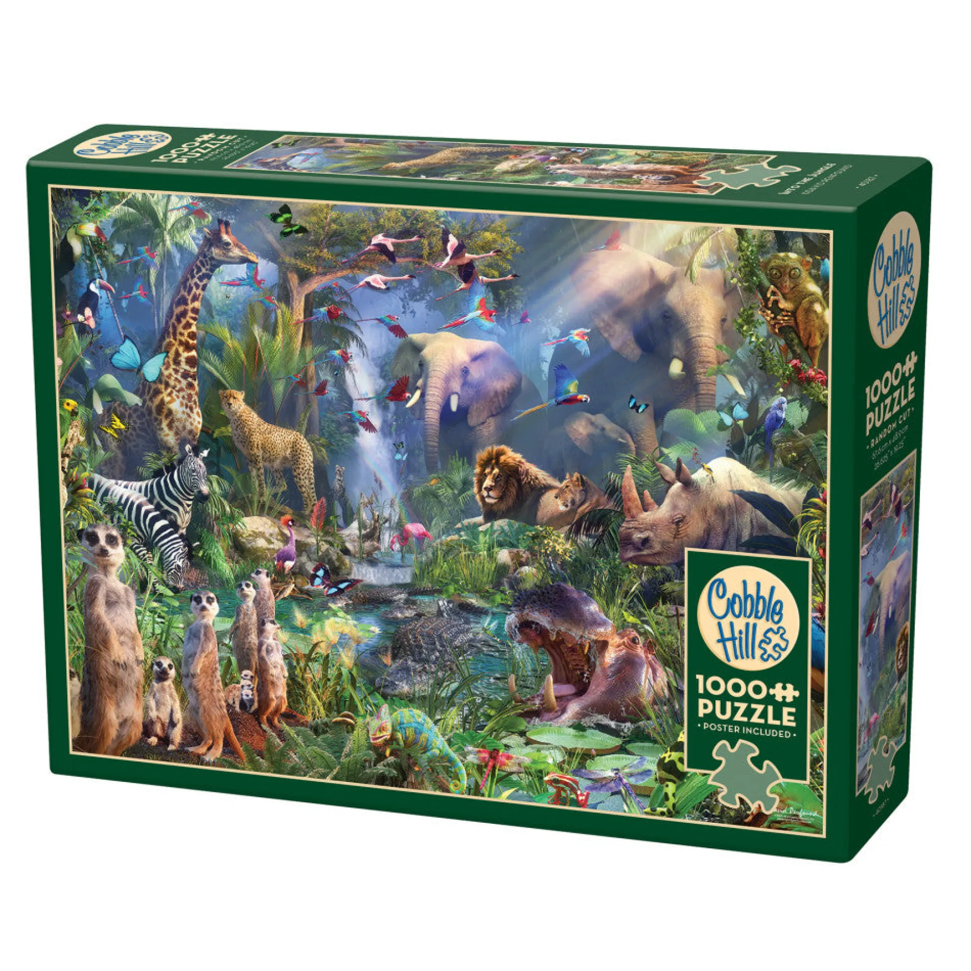 Flat River Group Cobble Hill Into the Jungle 1000-Piece Jigsaw Puzzle - Eco-Friendly* Puzzles