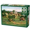 Flat River Group Cobble Hill Picnic By The Bridge 1000 Piece Jigsaw Puzzle - Reference Poster Included* Puzzles