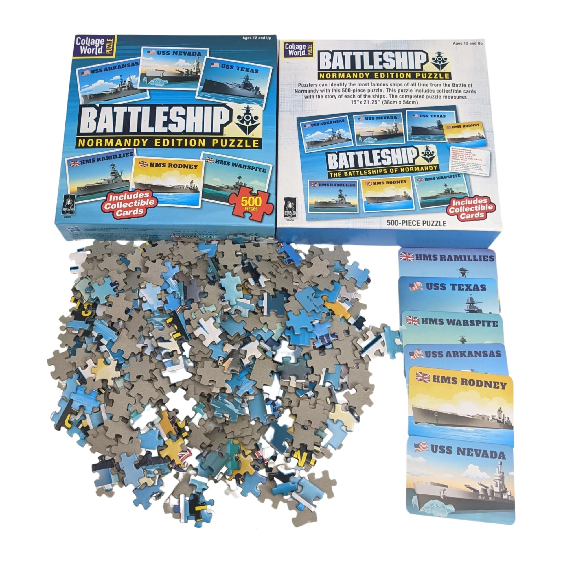 AreYouGame Collage World Battleship Normandy Edition Jigsaw Puzzle - 500 pc* Puzzles