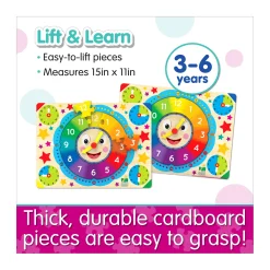 AreYouGame Colorful Time-Telling Lift & Learn Clock Puzzle - 12 pc* Puzzles