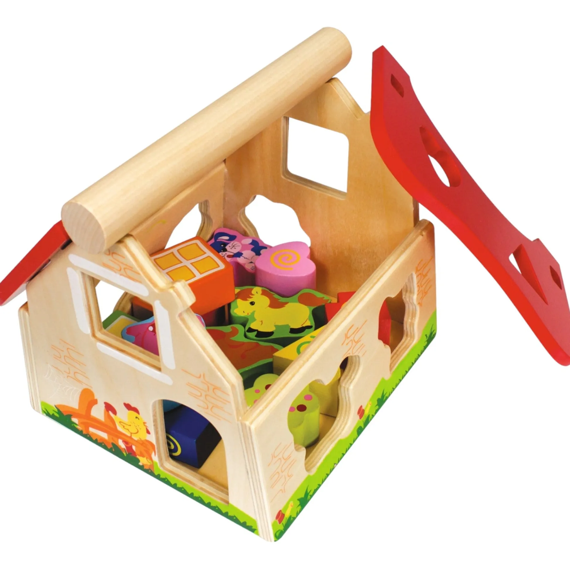 Calendar Holdings, LLC Colorful Wooden Shape Sorter House – Classic Toy for Toddlers* Preschool Education Toys & Activities