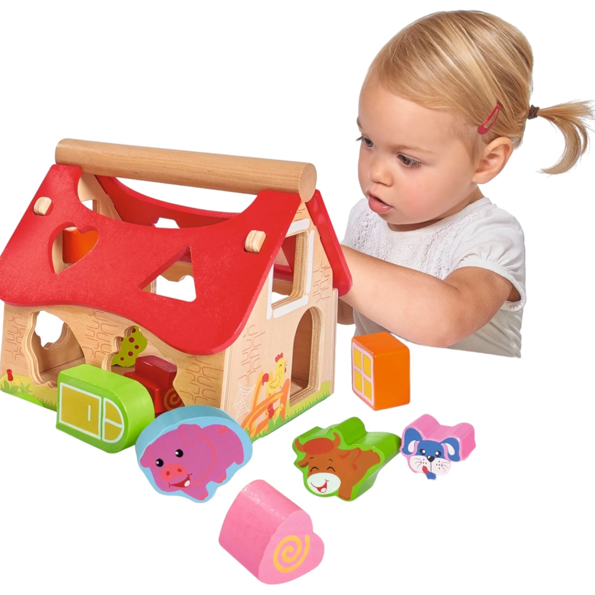 Calendar Holdings, LLC Colorful Wooden Shape Sorter House – Classic Toy for Toddlers* Preschool Education Toys & Activities