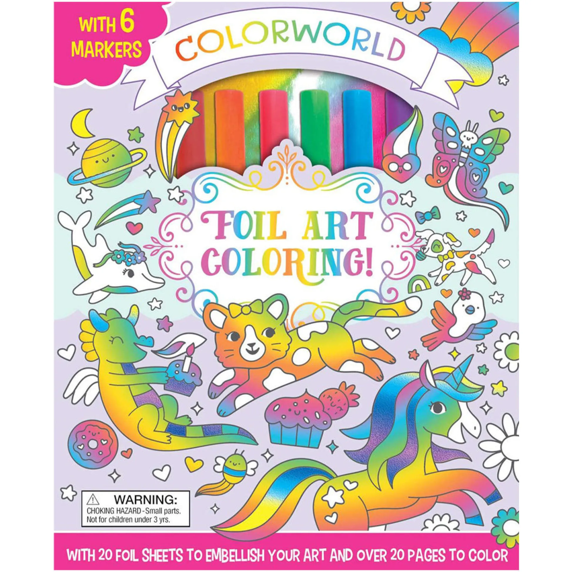 Readerlink Distribution Services ColorWorld Foil Art Sparkle & Shine Coloring Kit* Drawing, Color & Painting