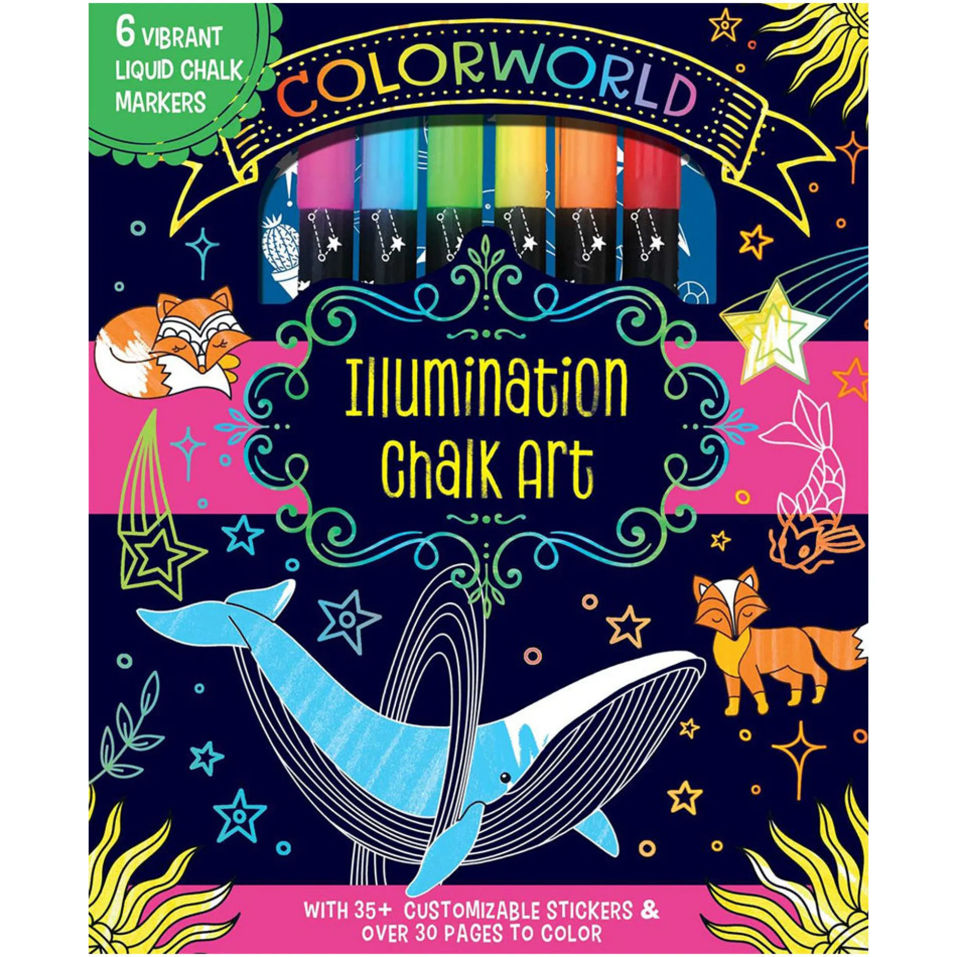 Readerlink Distribution Services ColorWorld Illumination Chalk Art Coloring Kit* Drawing, Color & Painting