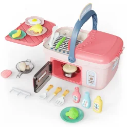 Contixo Interactive 2-in-1 Kitchen & Picnic Playset for Kids - Multi-Color* Kitchens & Play Food|Dress Up