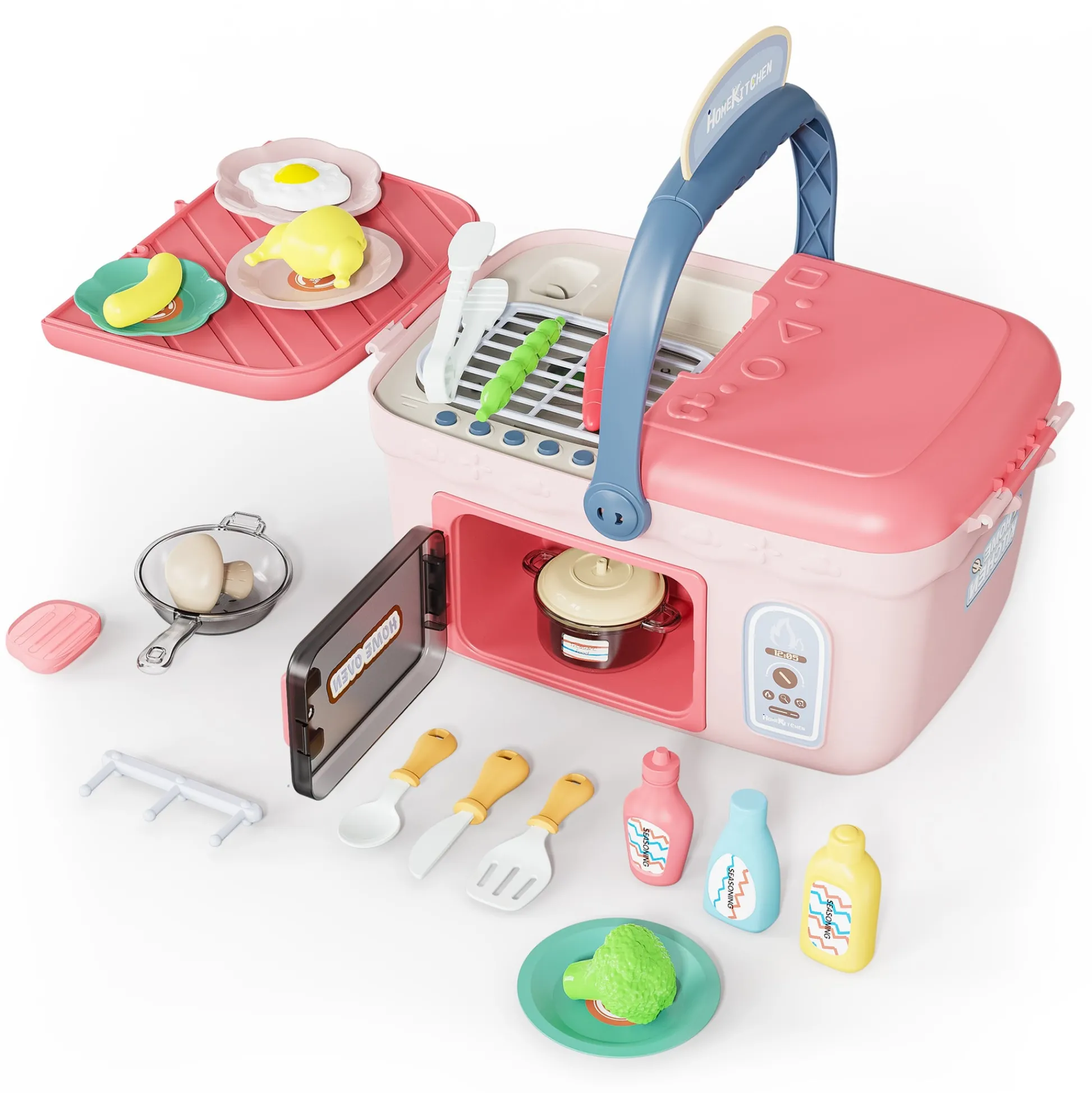 Contixo Interactive 2-in-1 Kitchen & Picnic Playset for Kids - Multi-Color* Kitchens & Play Food|Dress Up