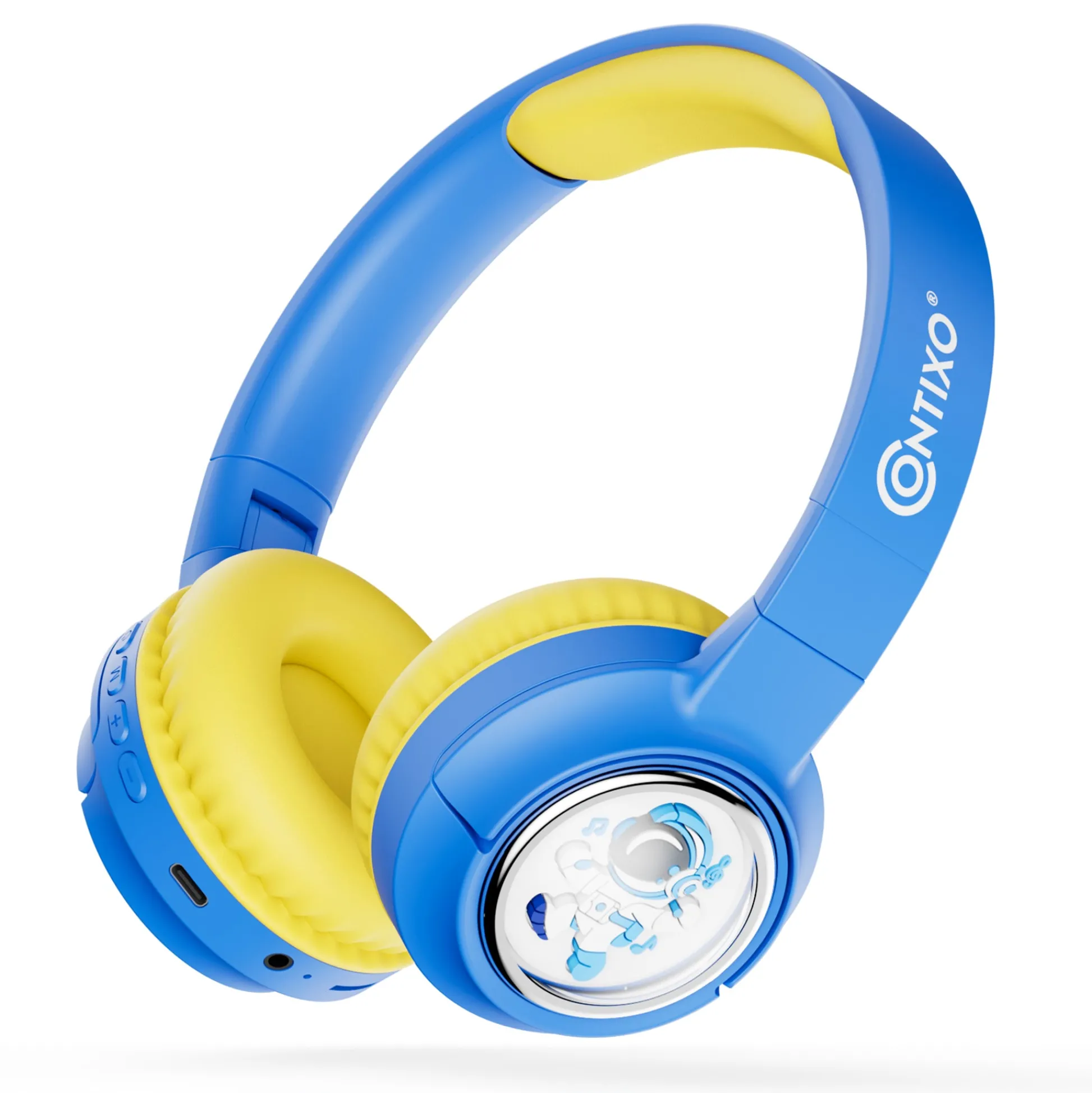 Contixo Kids Bluetooth Headphones - Safe Volume, LED Lights & Mic, Blue* Electronics