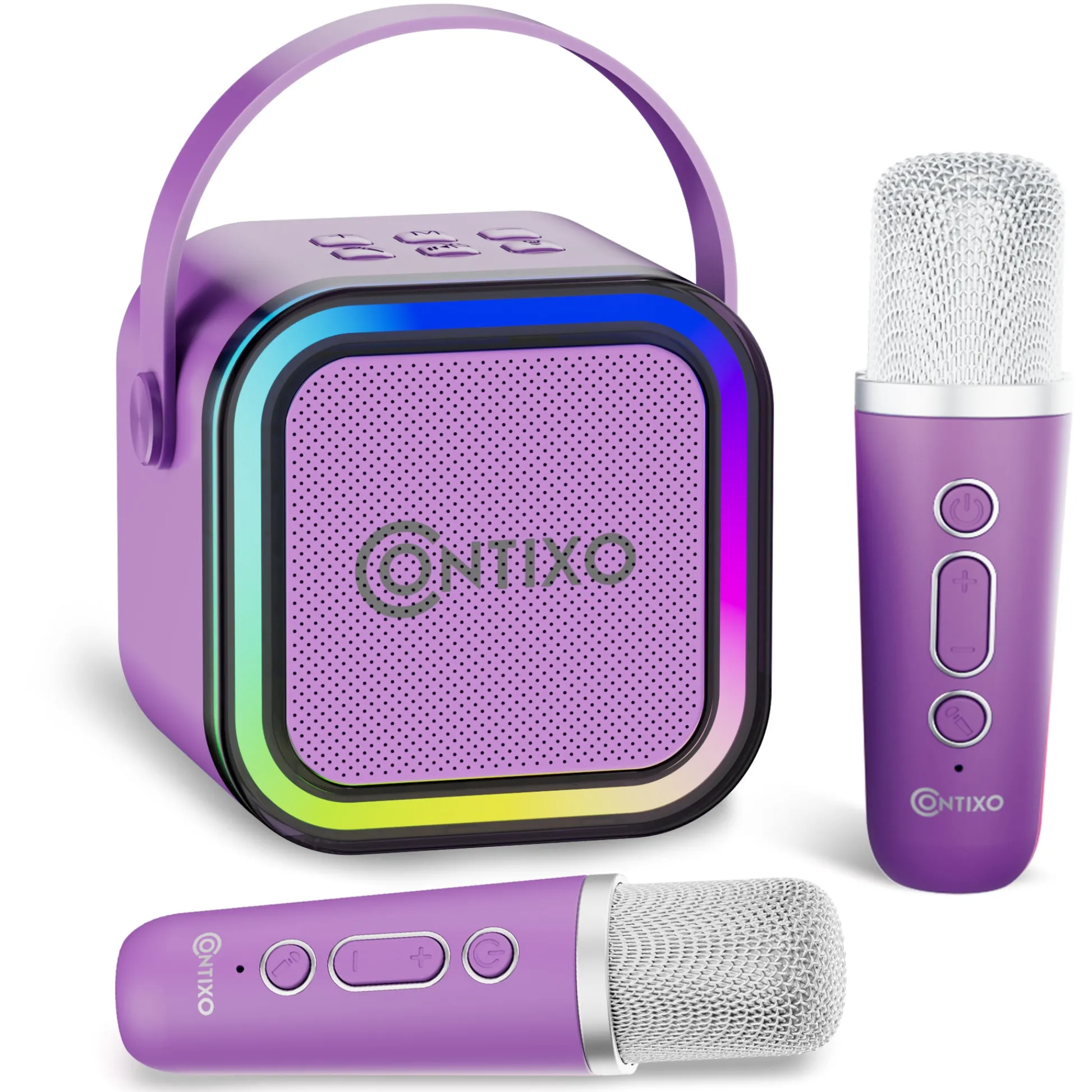 Contixo Mini Karaoke Dynamite | Portable Bluetooth Speaker + Wireless Mics* Karaoke Machines & Accessories|Electronics