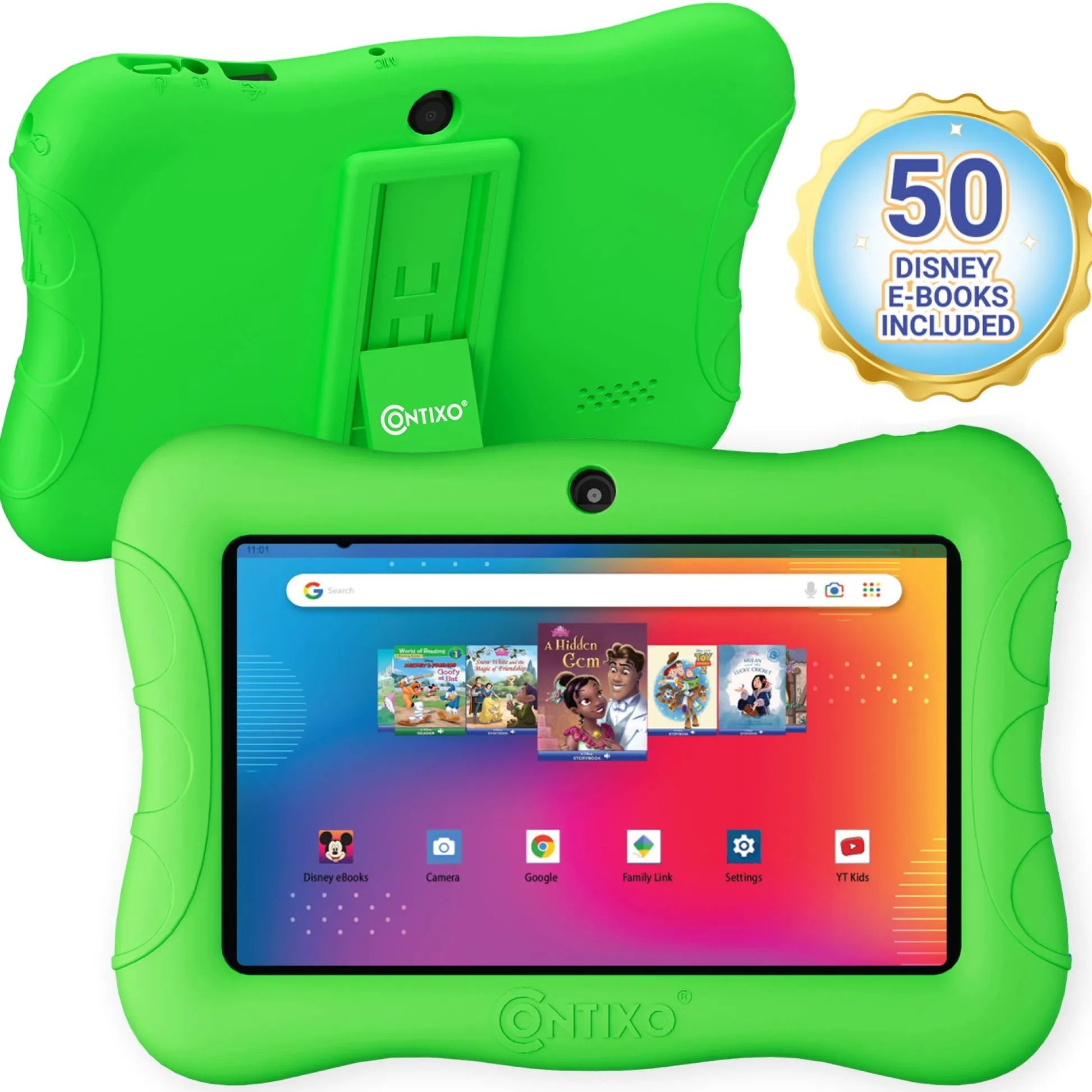 Contixo V9 7-Inch Kids 32GB HD Tablet - Disney E-Books Edition - Green*Kids Reading, Writing & Speech|Electronics